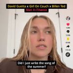 DAVID GUETTA, GIRL ON COUCH, BILLEN TED